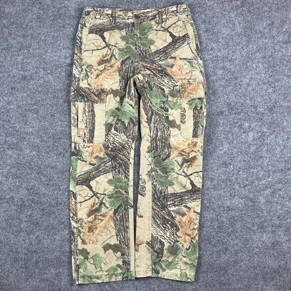 Ranger Pants Mens Size M Beige Green Camo Hunting Outdoor Utility Cargo Vintage